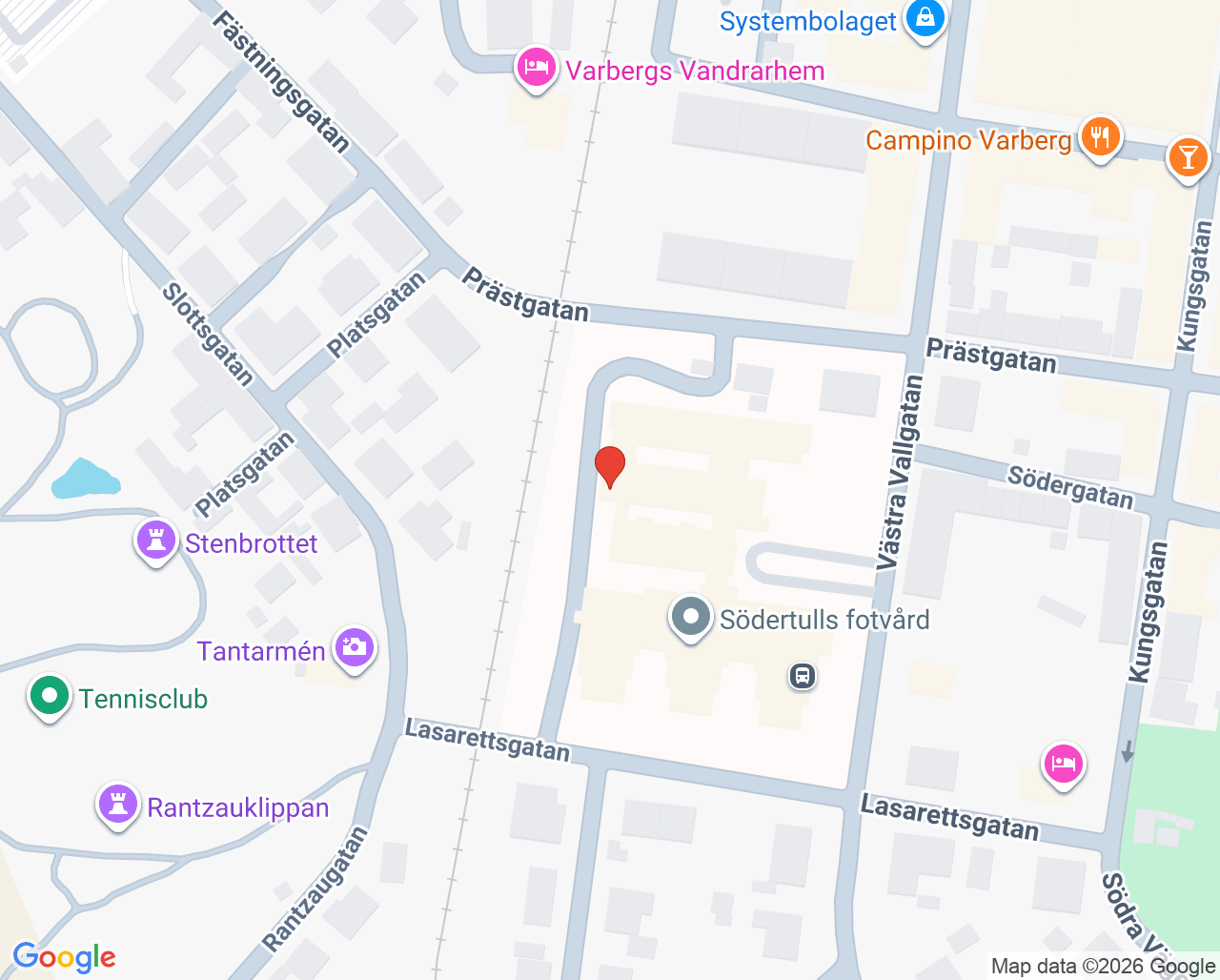 Karta till Sprututbytesmottagningen Varberg