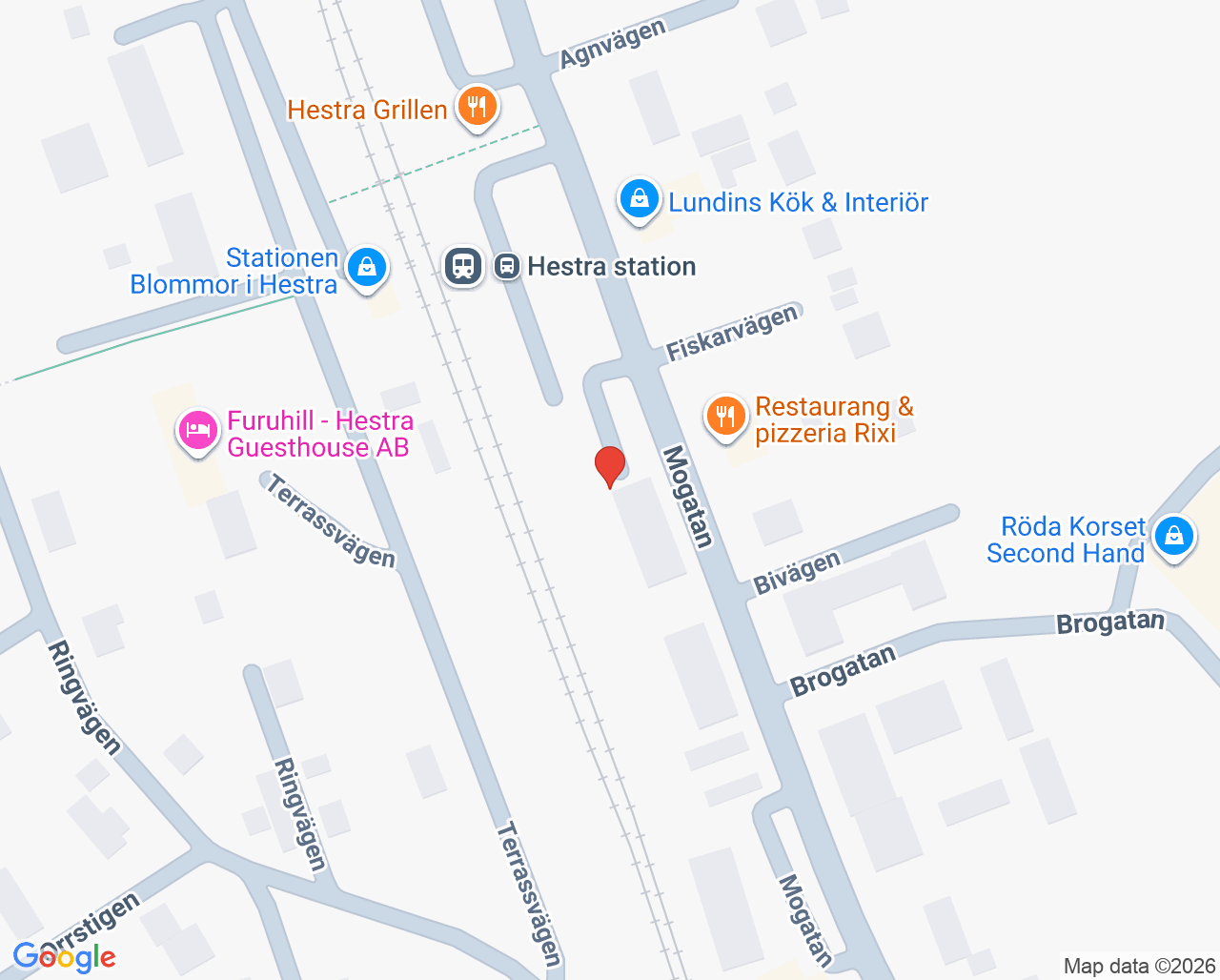 Karta till Blodbussen Hestra