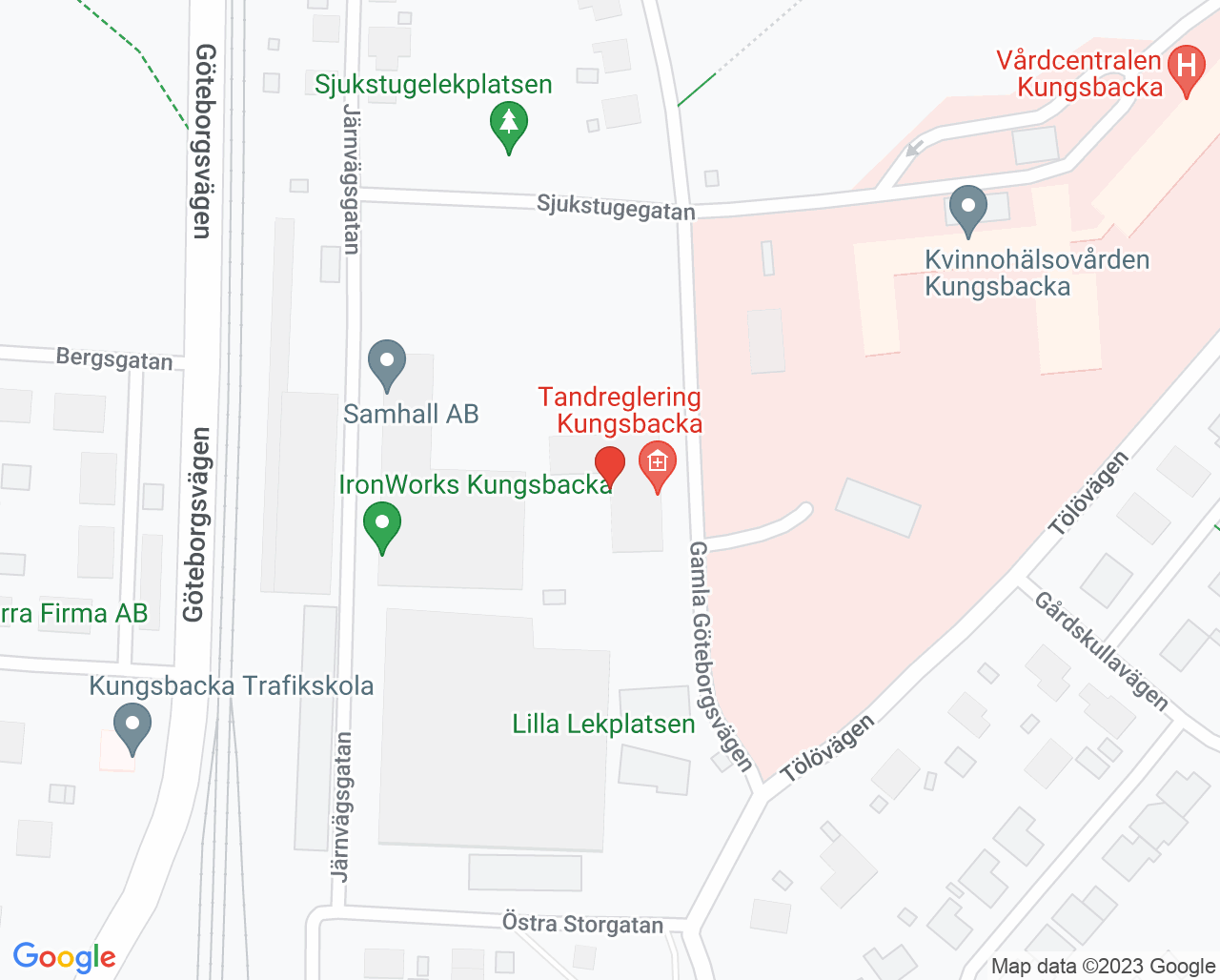 Karta till Oral Care Kungsbacka