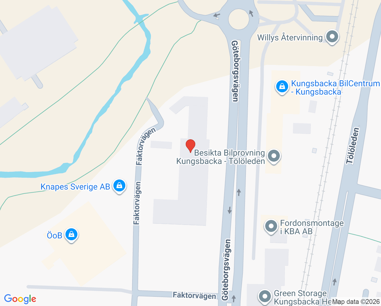 Karta till Bup-mottagningen Kungsbacka