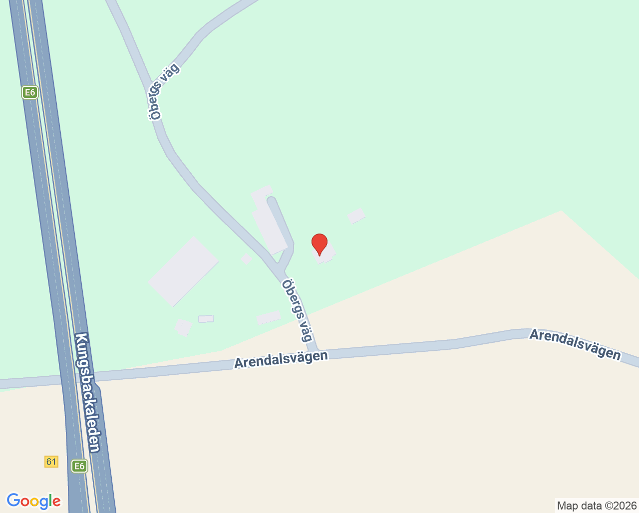 Karta till Öbergs Gård Grön Rehab, Kungsbacka