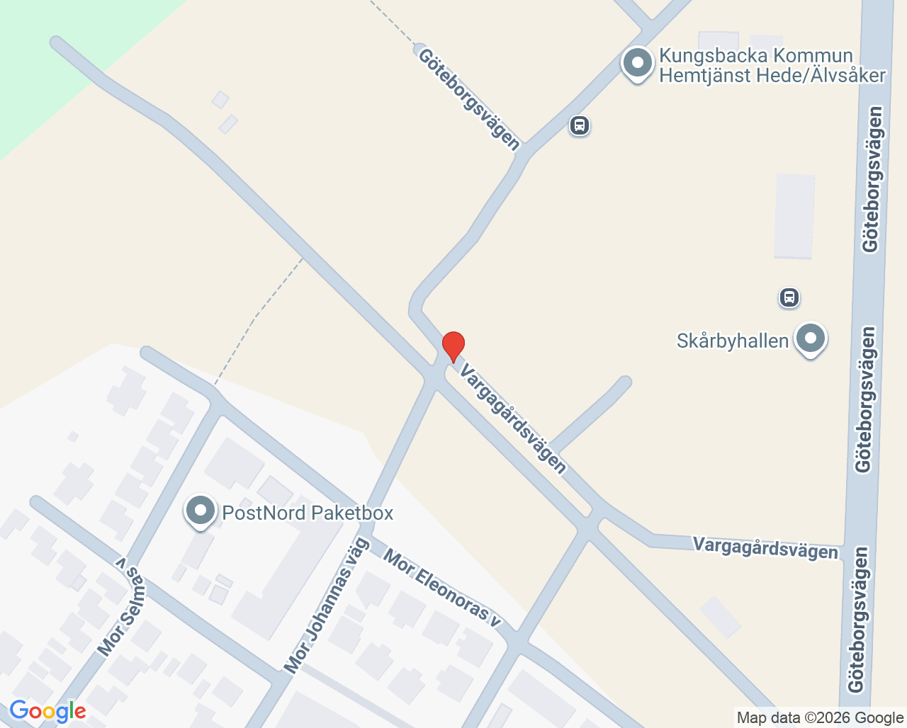 Karta till Vårdcentralen Björkris, Kungsbacka