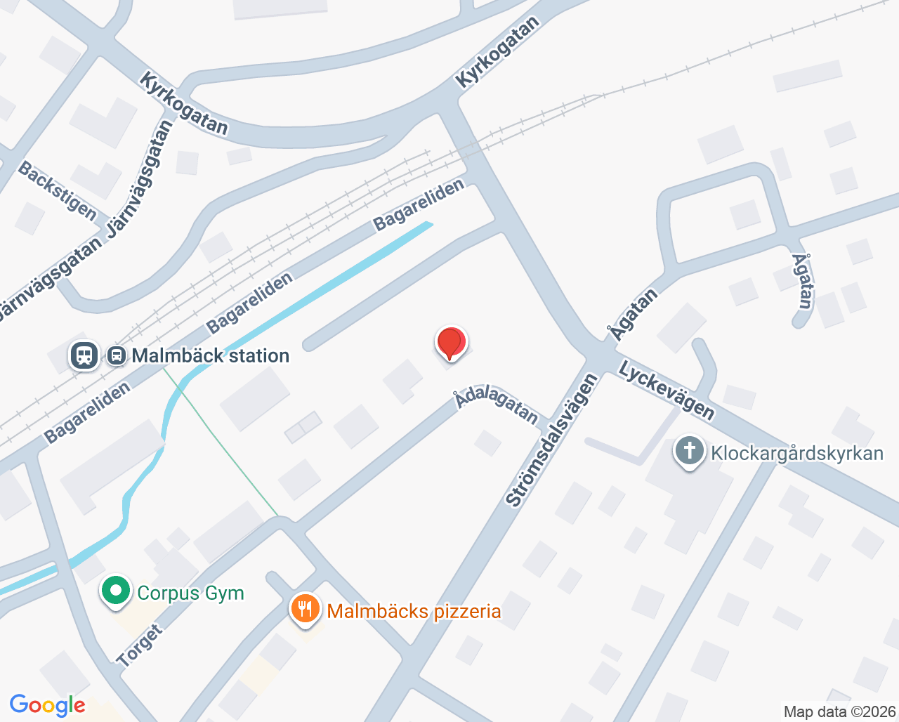 Karta till Bra Liv Nässjö vårdcentralsfilial i Malmbäck