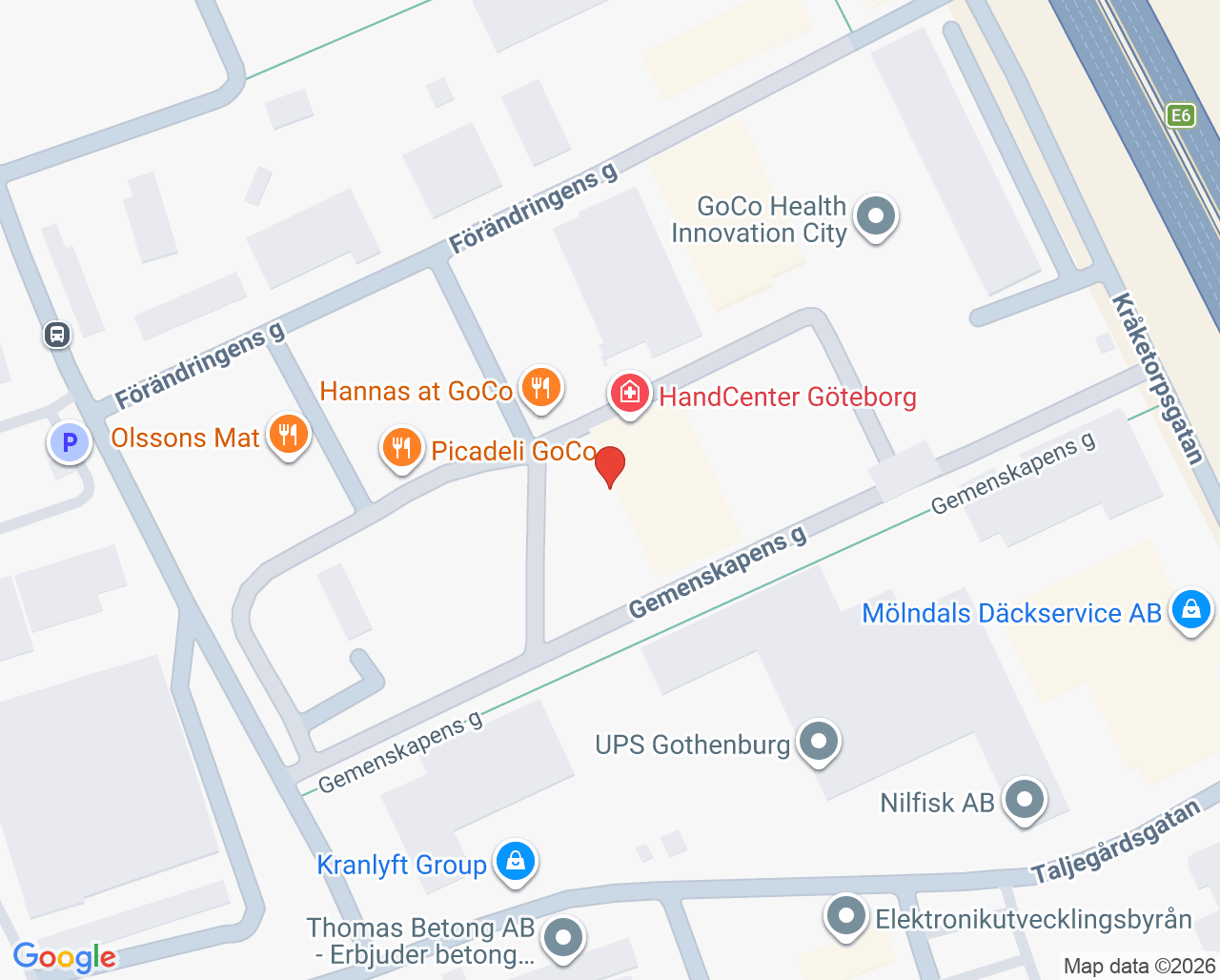 Karta till Evidia Mölndal vid GoCo Mammografi, Mölndal
