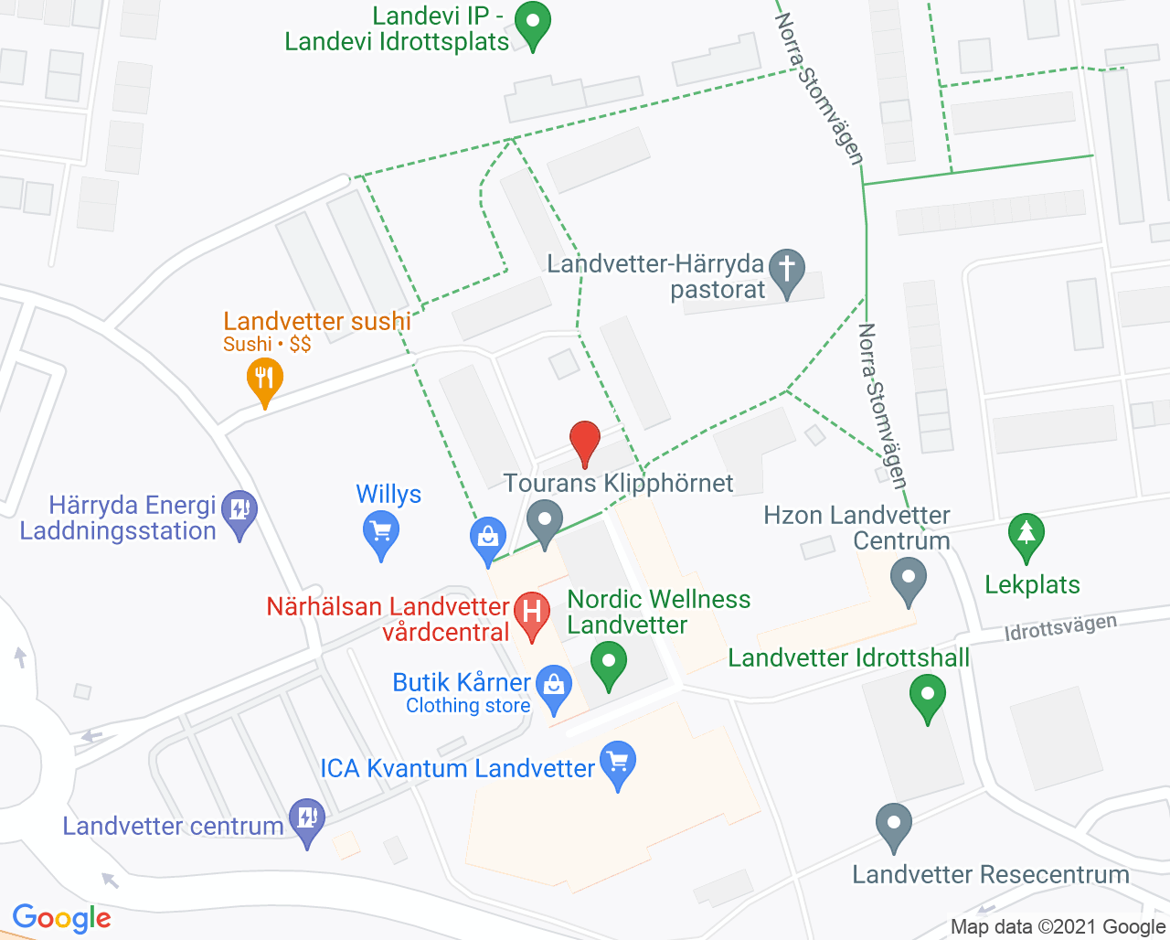 Karta till Marius Landen, Göteborg