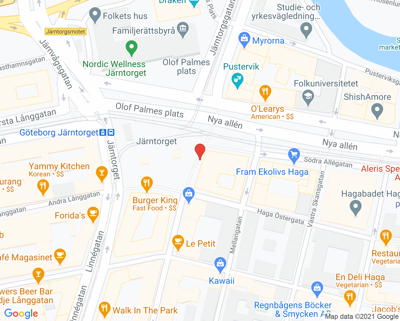 Karta till Synsam Göteborg Järntorget