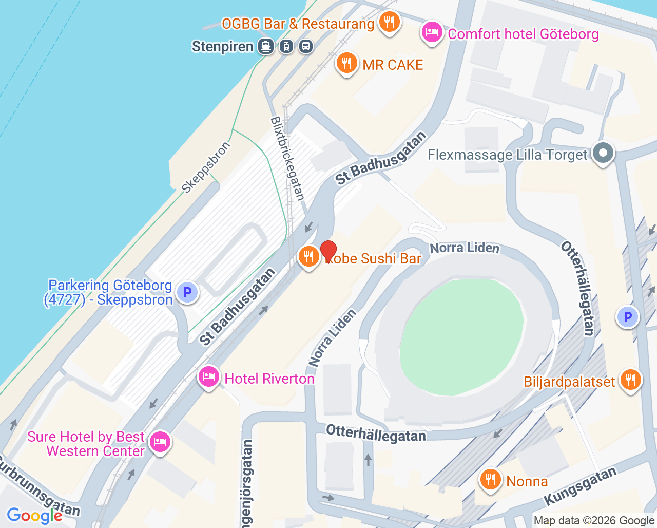 Karta till Vårda Ögon Göteborg