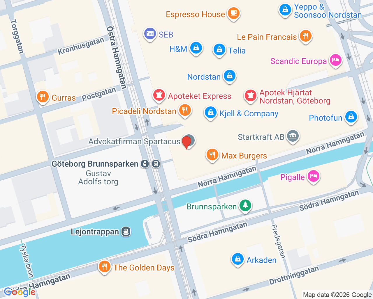 Karta till Svea KBT Brunnsparken