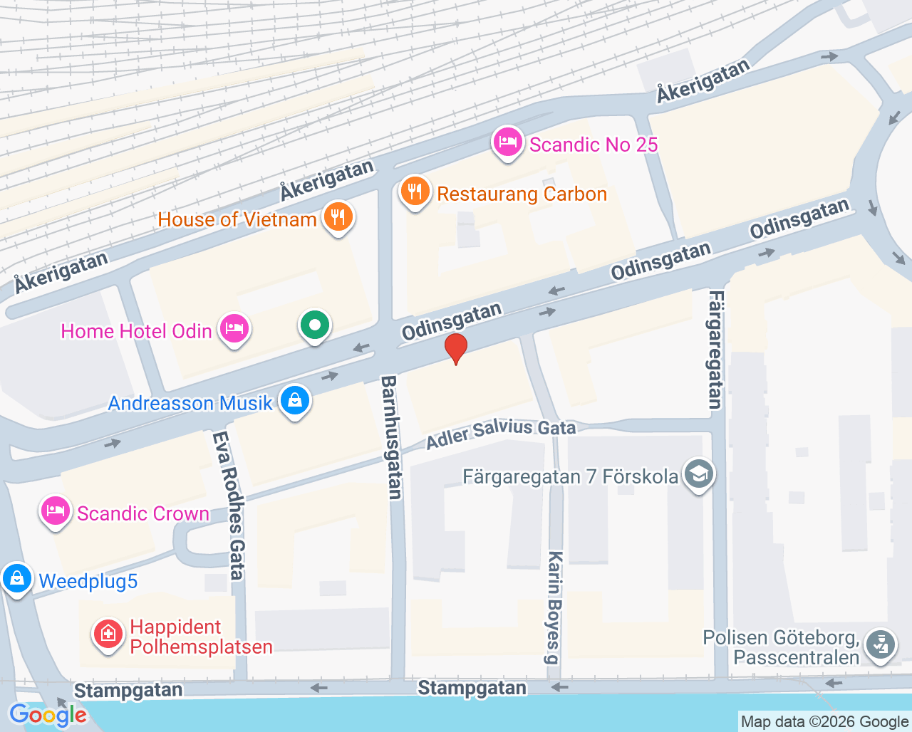 Karta till Coperio, Göteborg