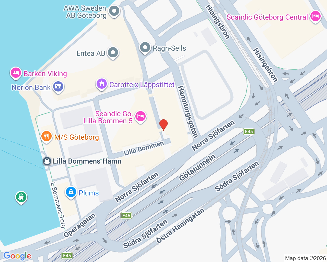 Karta till Capio Ögon Göteborg