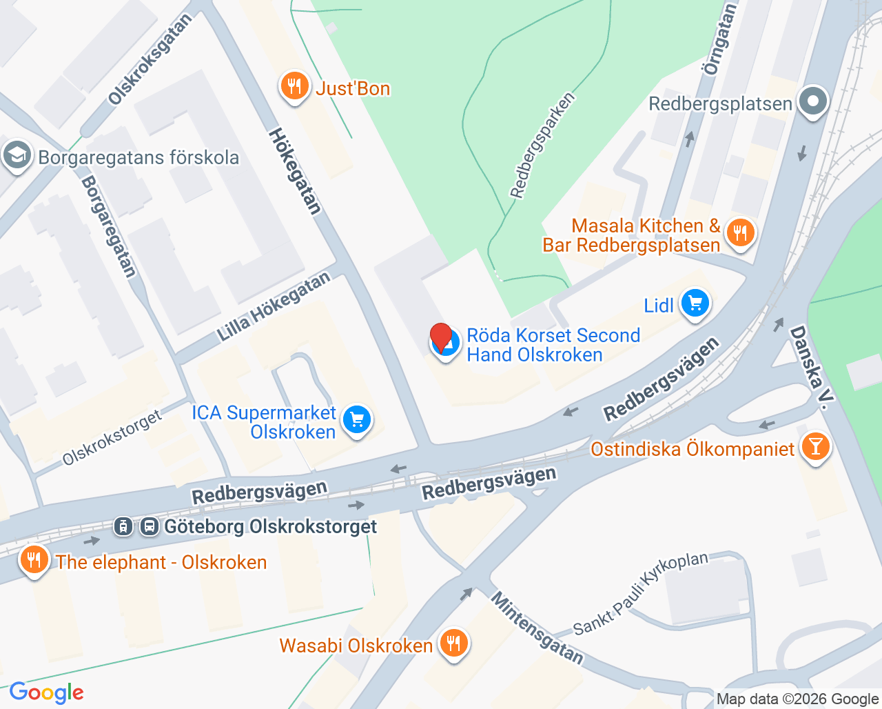 Karta till Omtanken BVC Olskroken