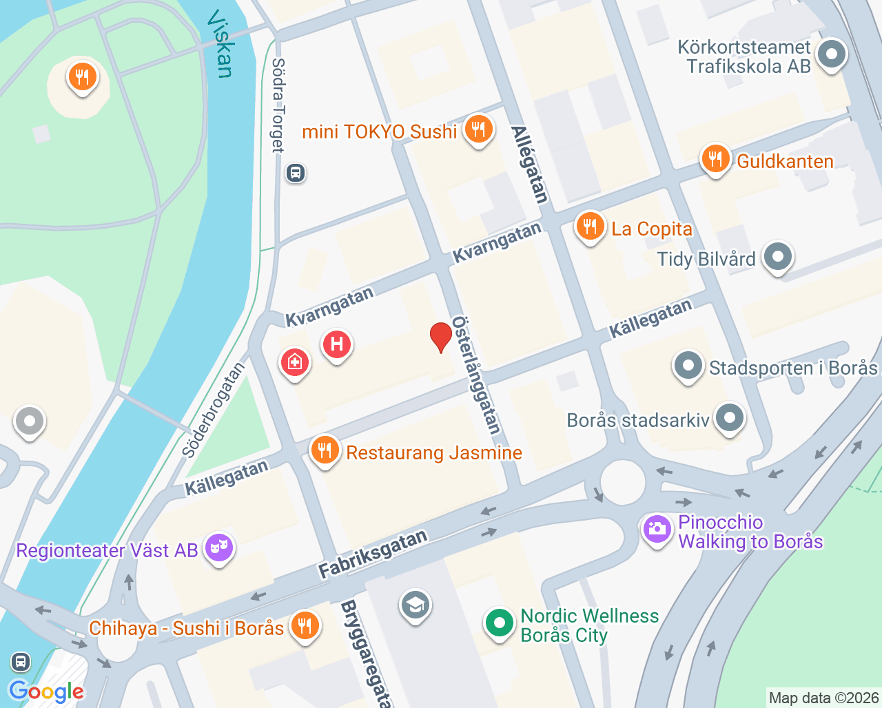 Karta till Mini-Maria Borås, Borås