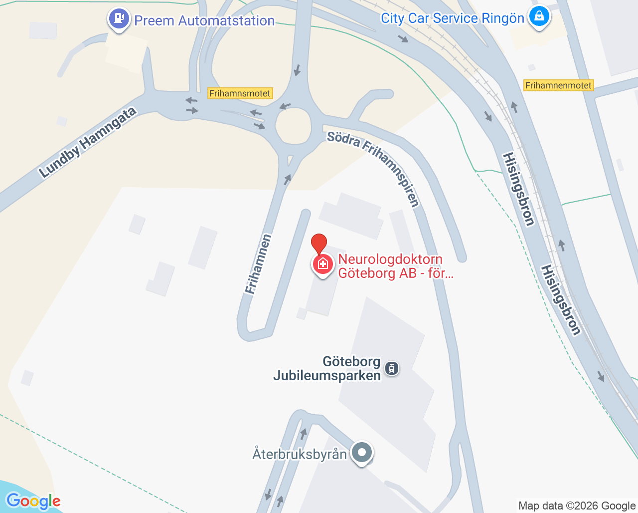 Karta till Neurologdoktorn, Göteborg