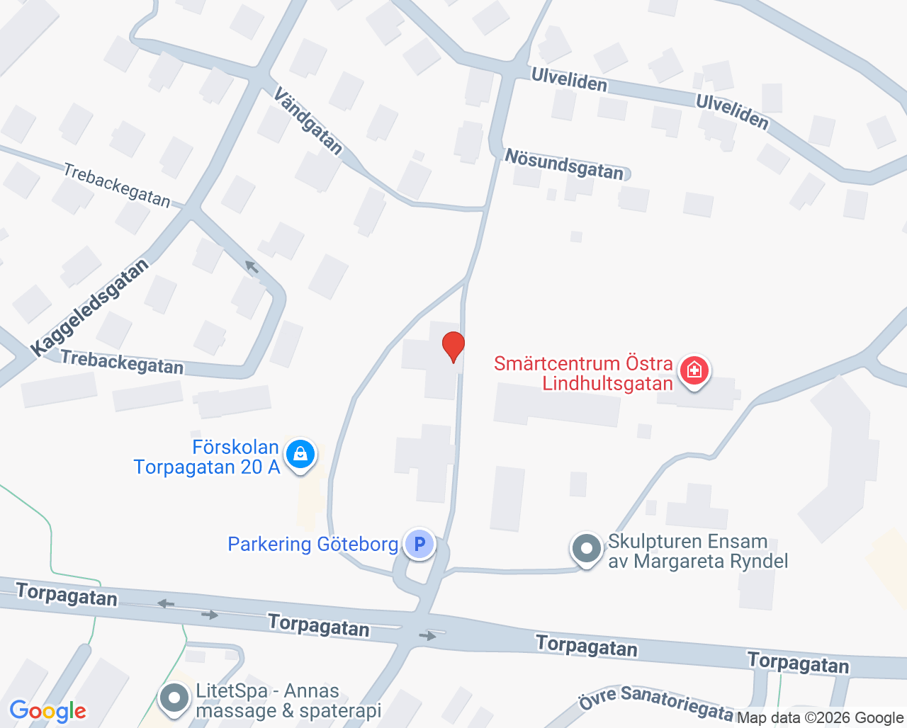 Karta till Avancerad barnsjukvård i hemmet psykiatri, Göteborg