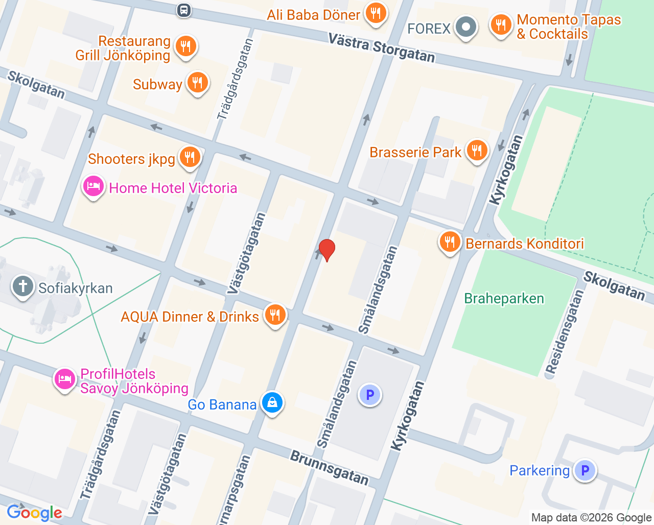 Karta till Läkarhuset Väster vårdcentral