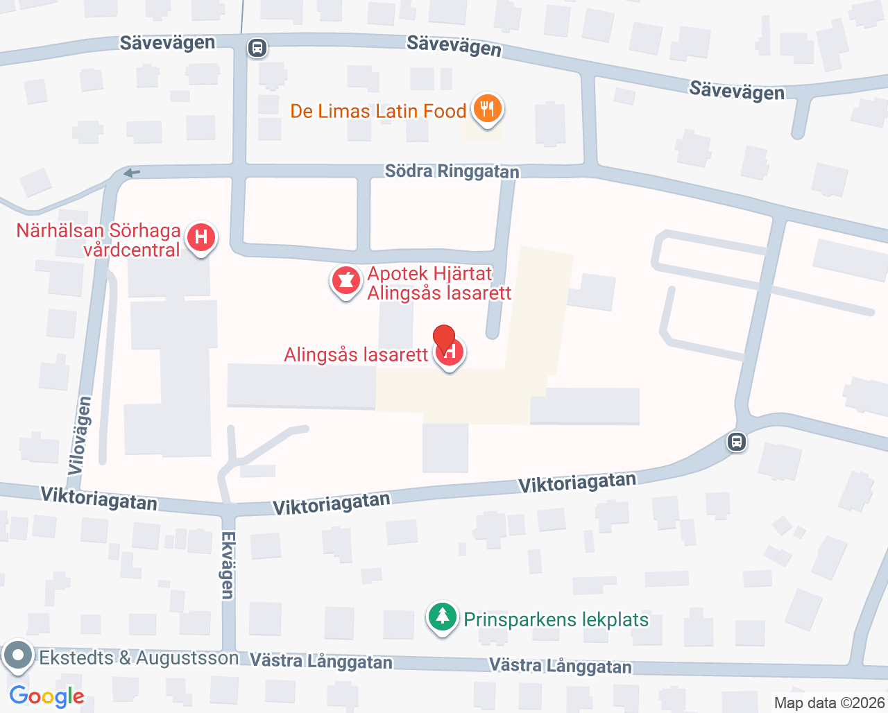 Karta till Medicinavdelning 7 Alingsås, Alingsås