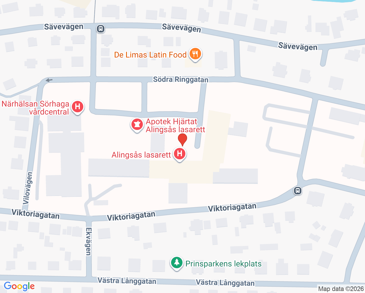 Karta till Akutmottagning Alingsås, Alingsås