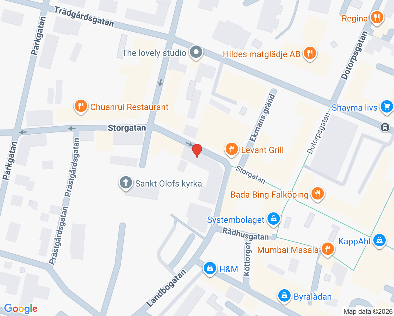 Karta till Synsam Falköping