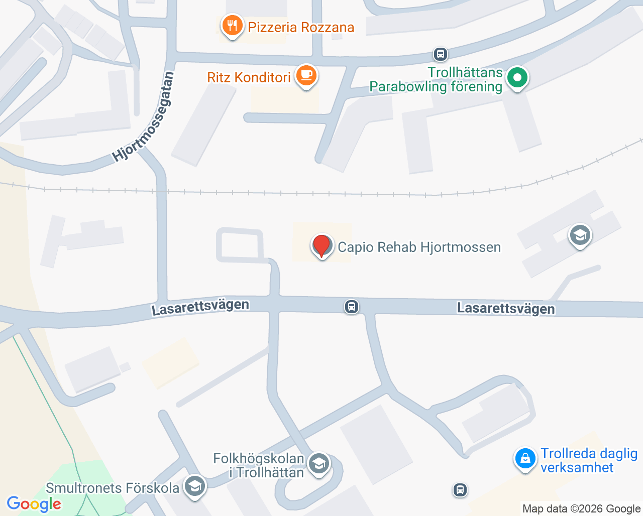 Karta till Capio Ögon Trollhättan