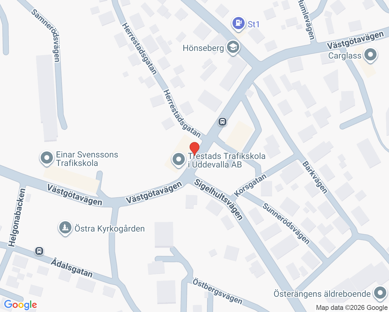 Karta till Familjeläkarna Uddevalla Vårdcentral