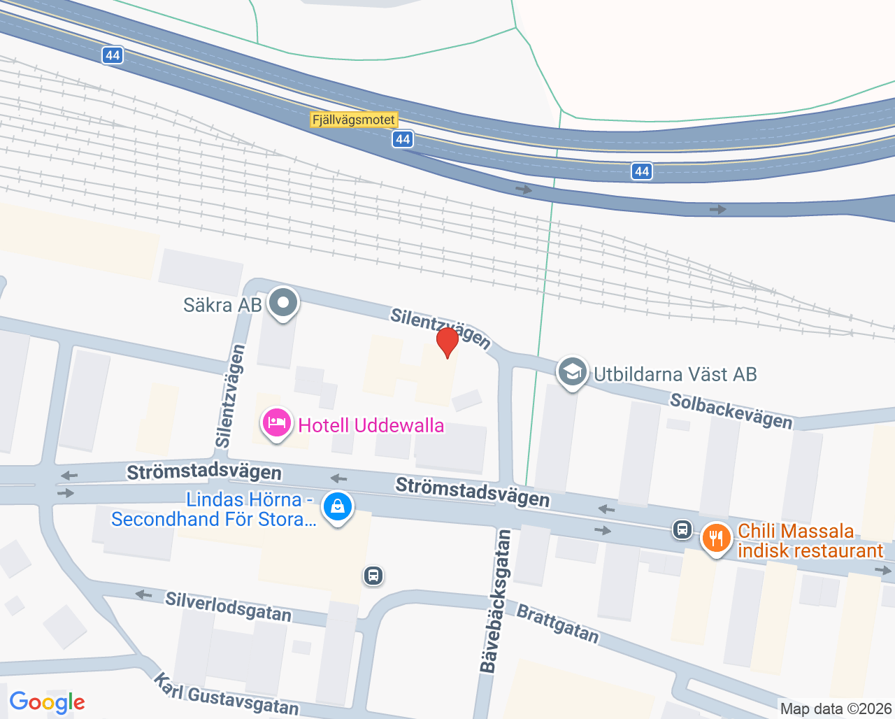Karta till Praktikertjänst Centralhälsan Rehab