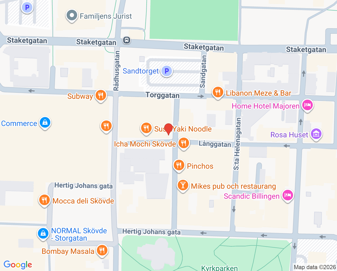 Karta till Auge Ögonpraktik