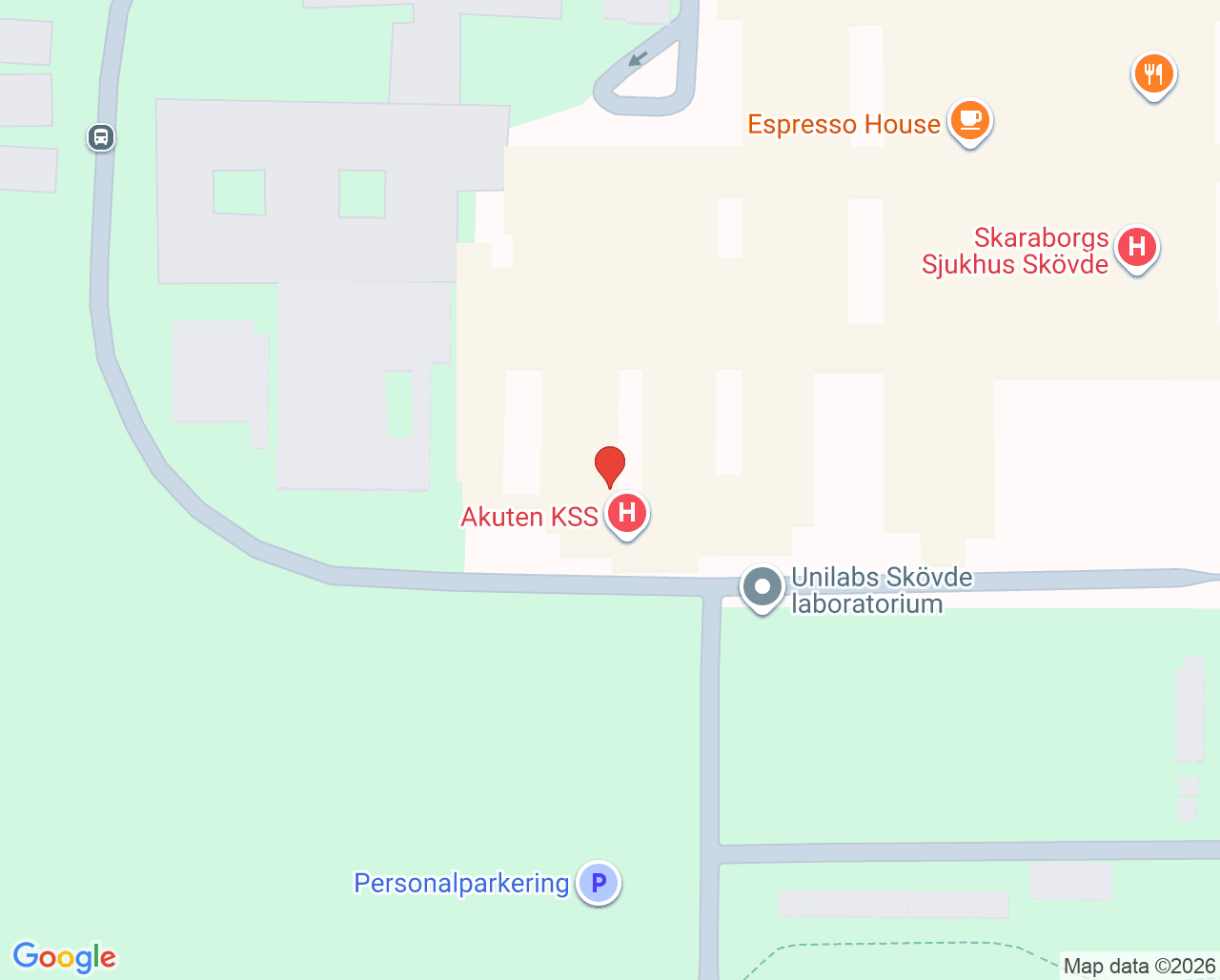Karta till Infektionsavdelning, Skövde