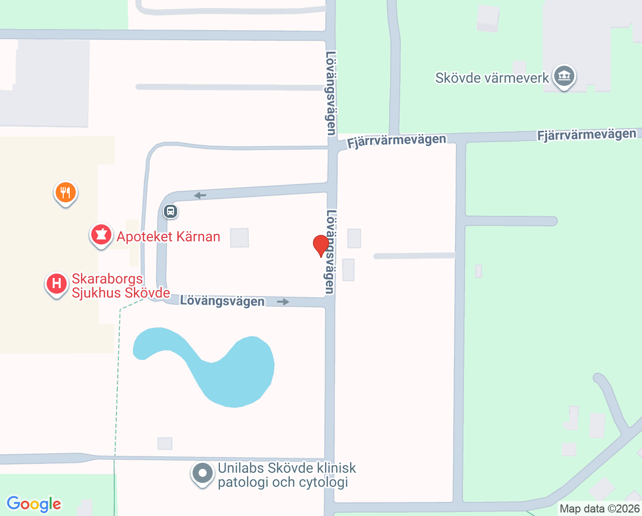 Karta till Gånganalyslaboratorium, Skövde