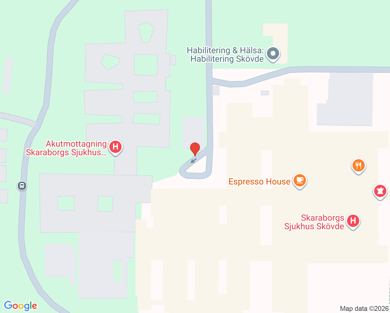 Karta till Beroendeavdelning, Skövde