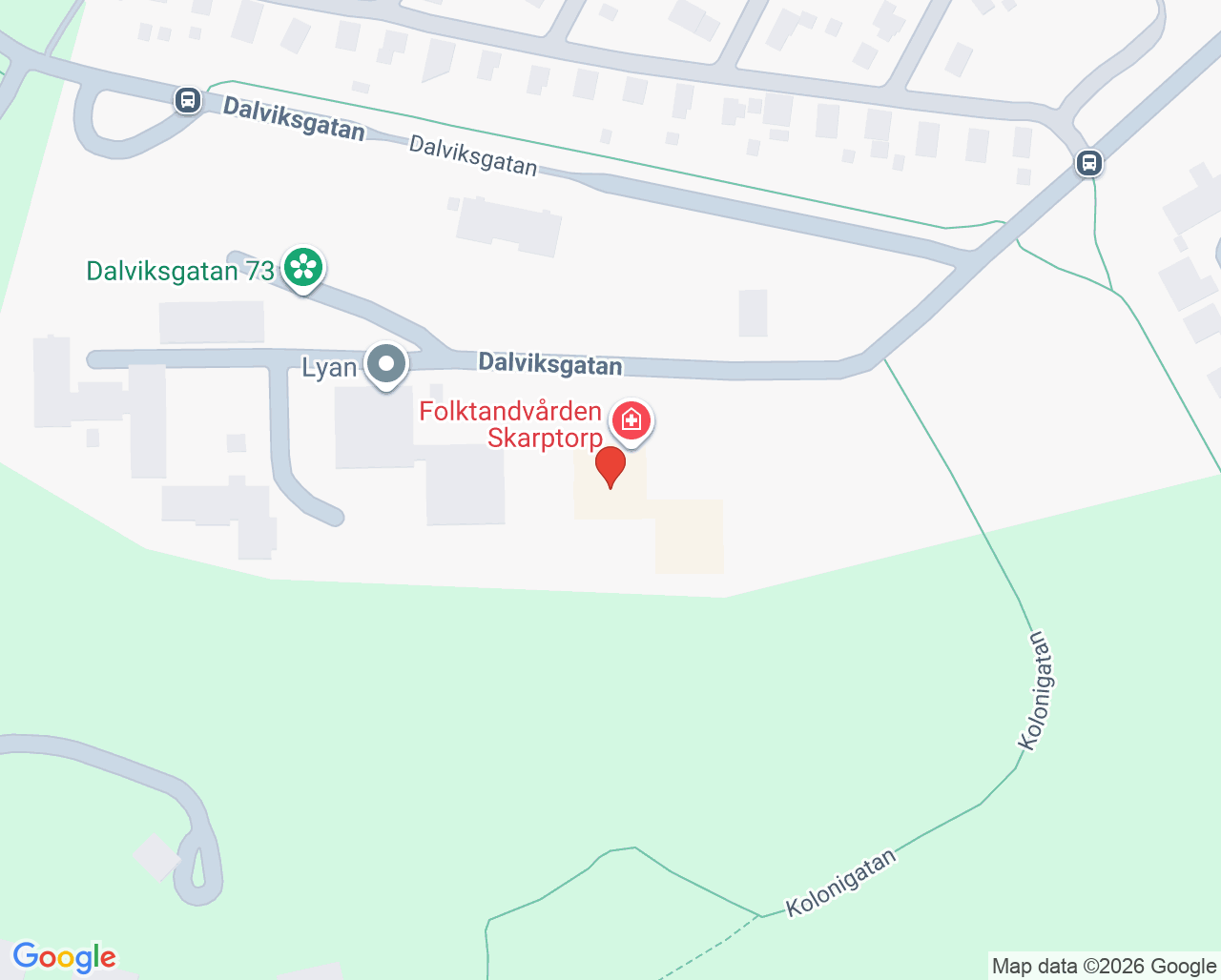 Karta till Kry Vårdcentral Skarptorp, Norrköping