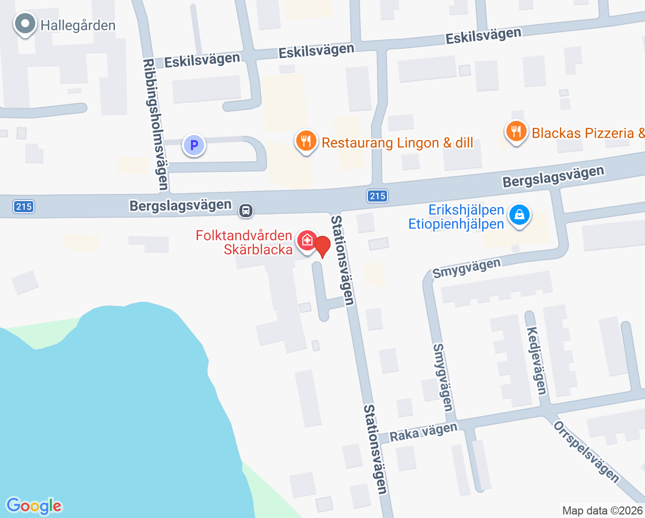 Karta till Vårdcentralen Skärblacka