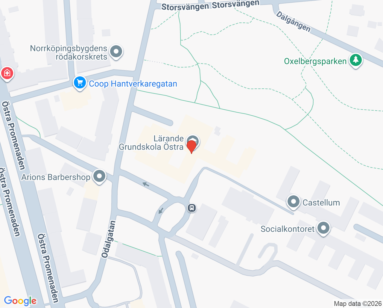Karta till Kry Vårdcentral Östertull