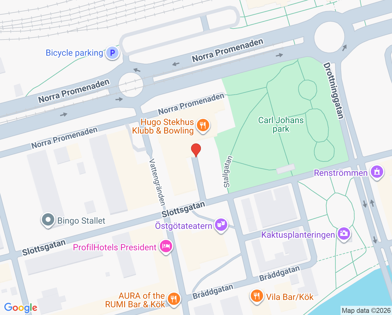 Karta till Fovea Ögonklinik, Norrköping