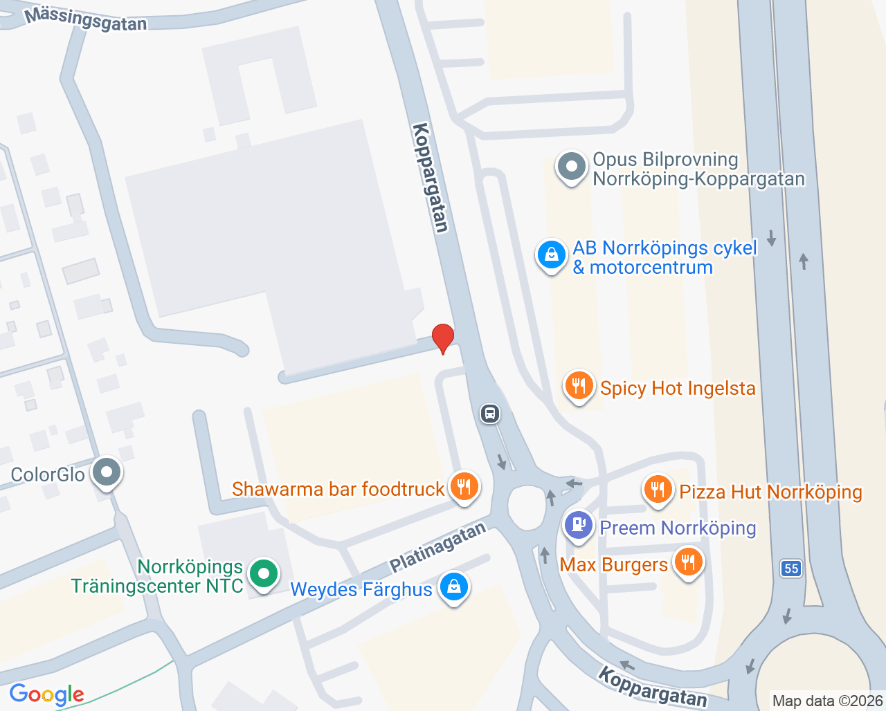 Karta till ForMotion Ortopedteknik Norrköping