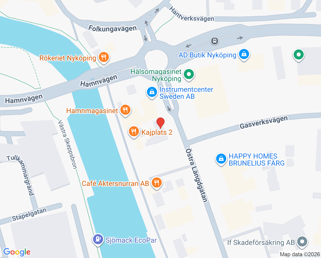 Karta till Vårdcentralen KRY Nyköping, Nyköping