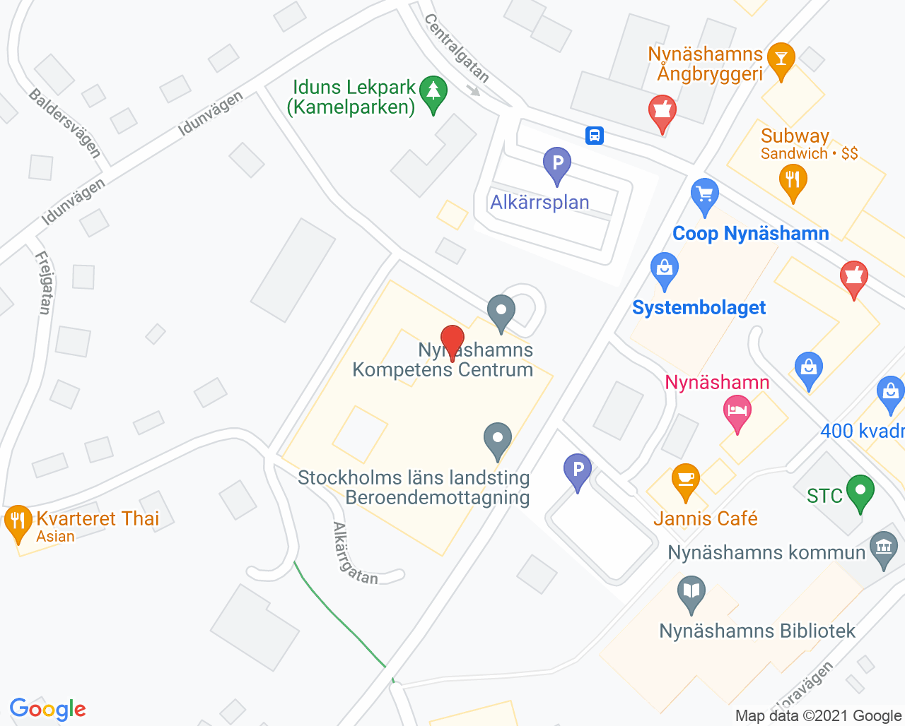 Karta till Vital Nynäshamn