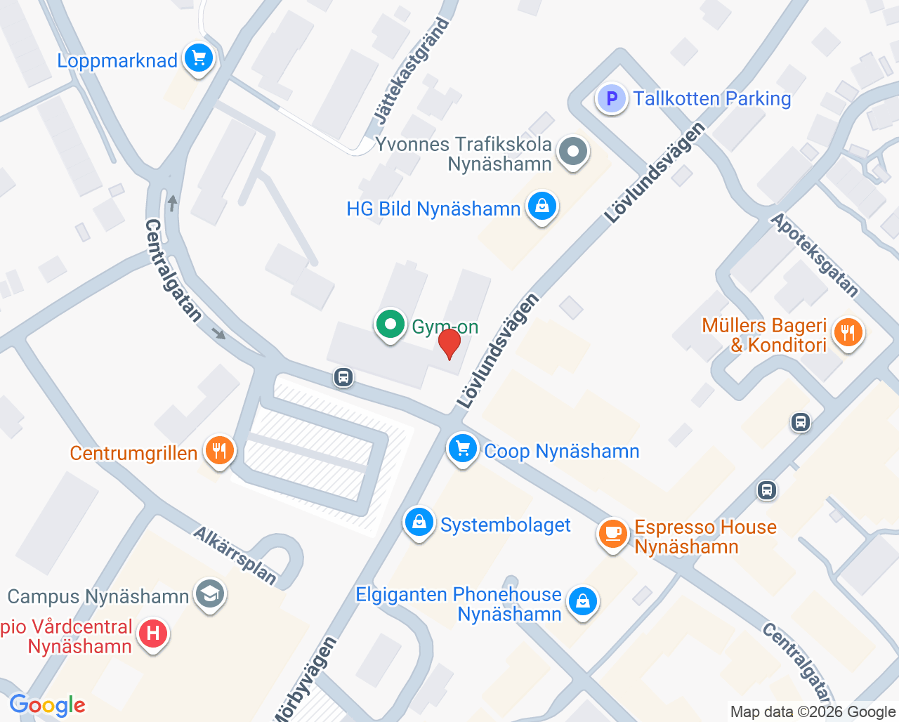Karta till Min Doktor Vaccin Apotek Hjärtat Nynäshamn C