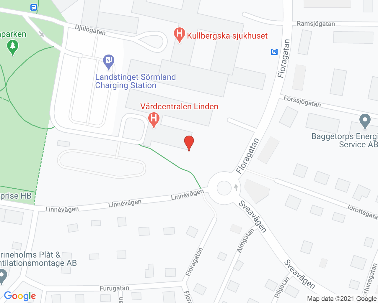 Karta till Samtalsmottagningen Barn och Unga Katrineholm, Katrineholm