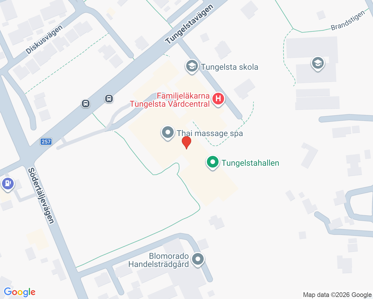 Karta till Familjeläkarna Tungelsta Vårdcentral