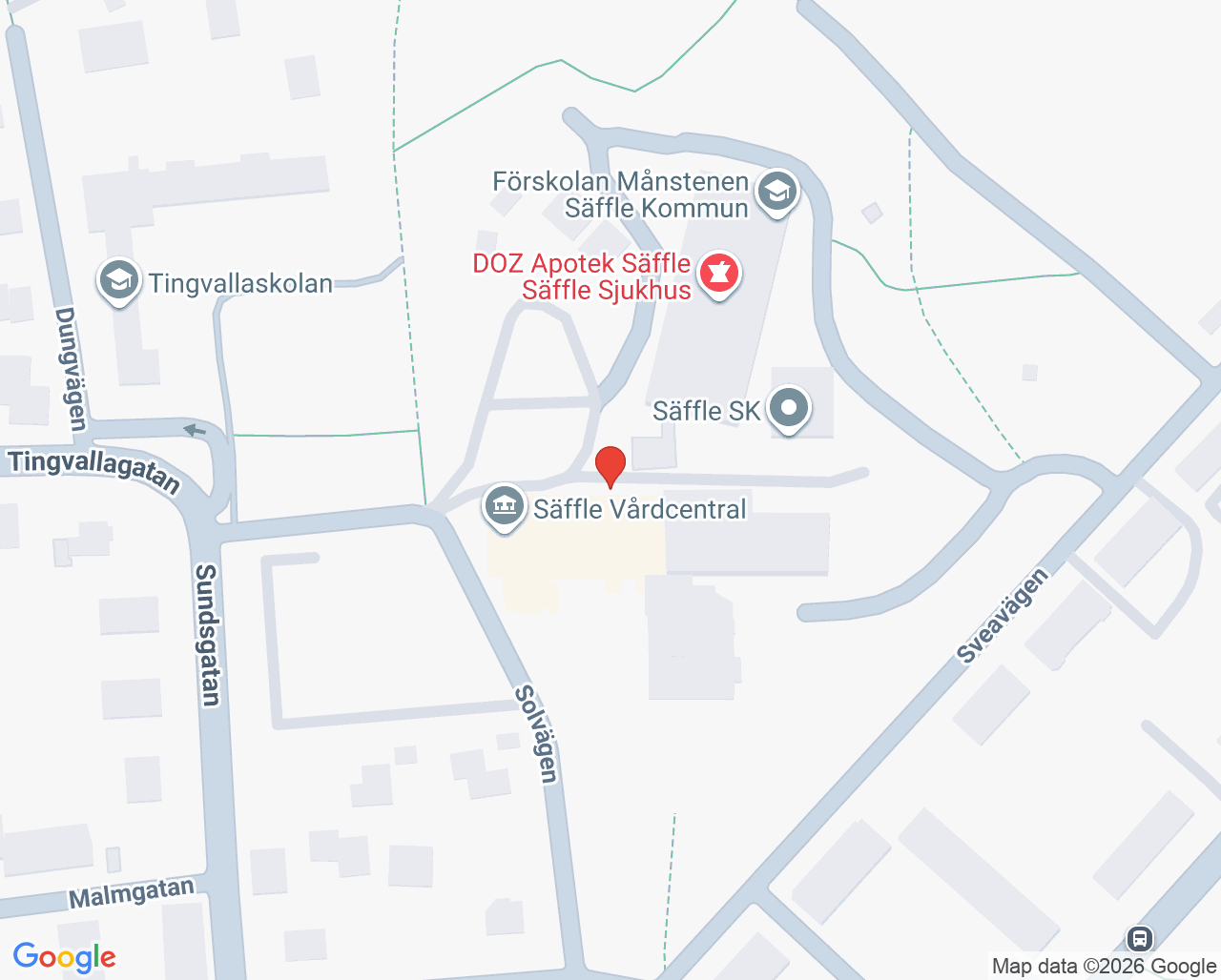 Karta till Folktandvården Säffle