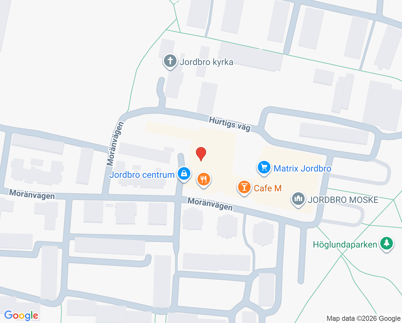 Karta till Jordbro vårdcentral