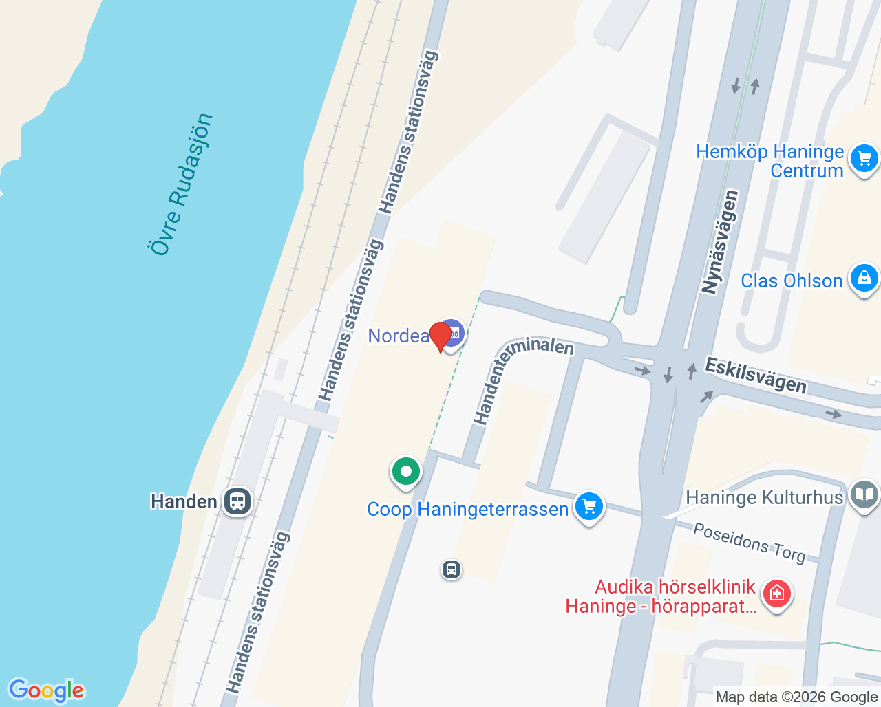Karta till Folktandvården Handen