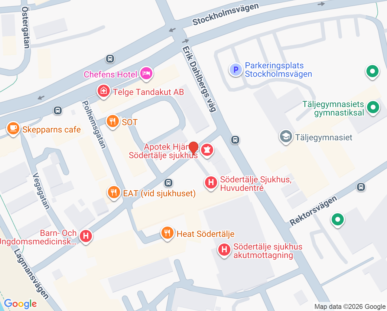 Karta till Mammografi Södertälje