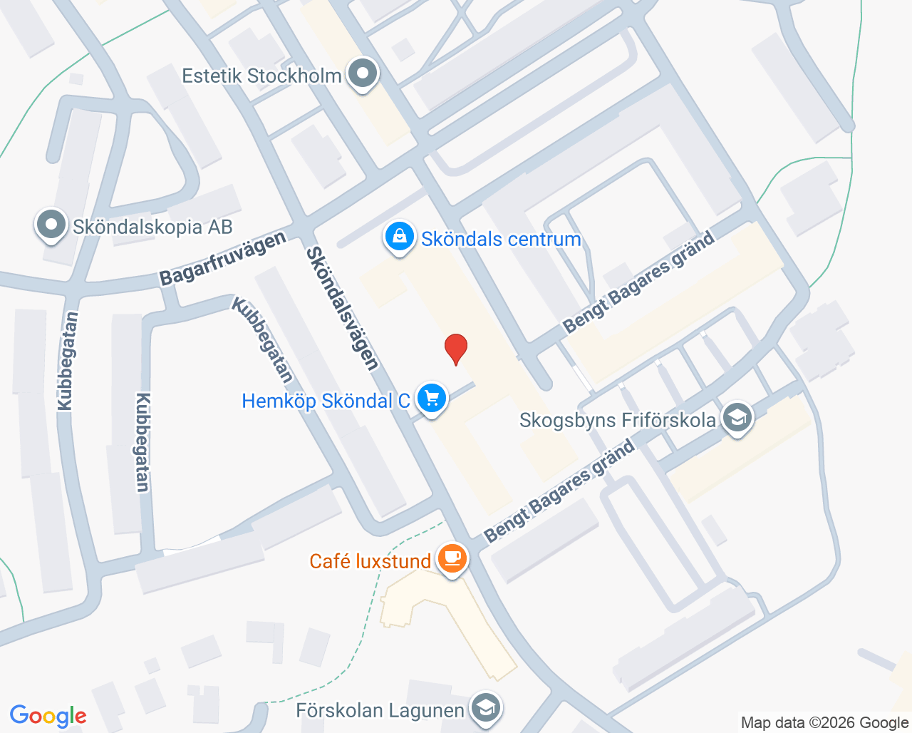 Karta till Tandläkare Sofia Carlén AB, Farsta
