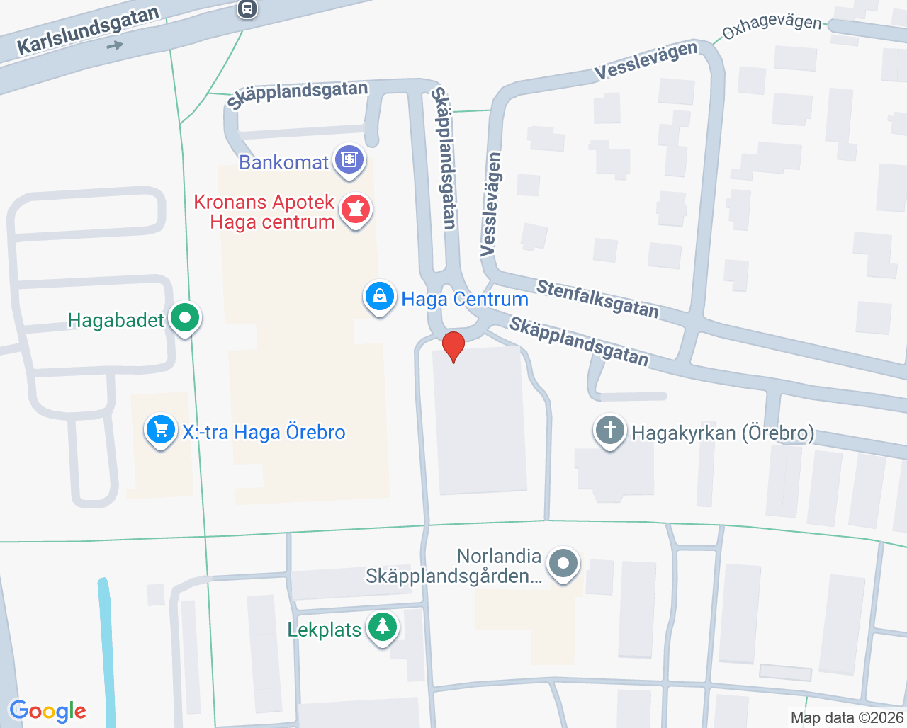 Karta till Barnavårdscentralen BVC Capio vårdcentral Haga