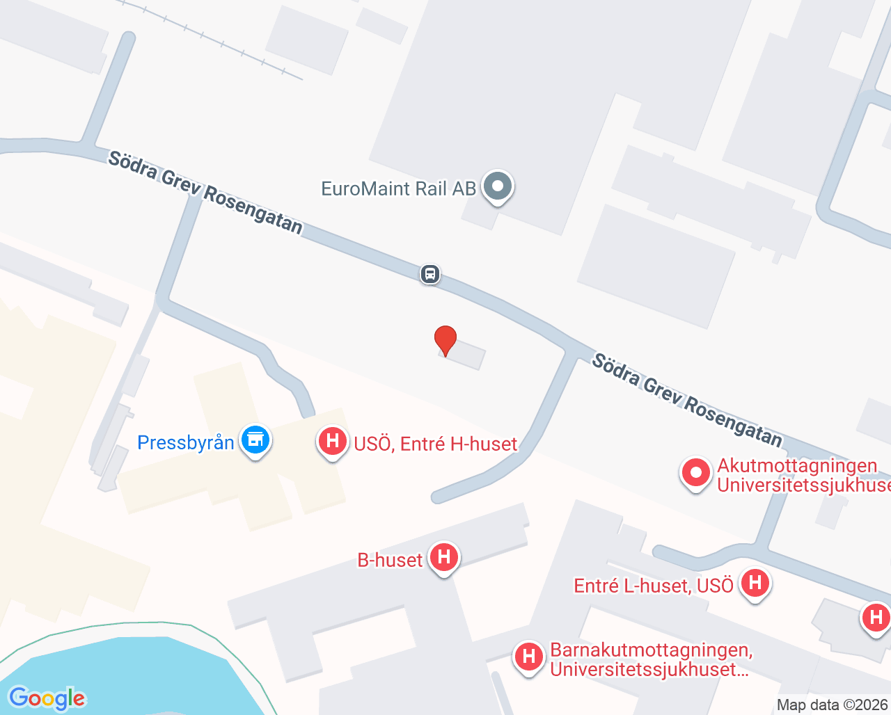 Karta till Tobaks- och nikotinpreventiva mottagningen USÖ, Örebro