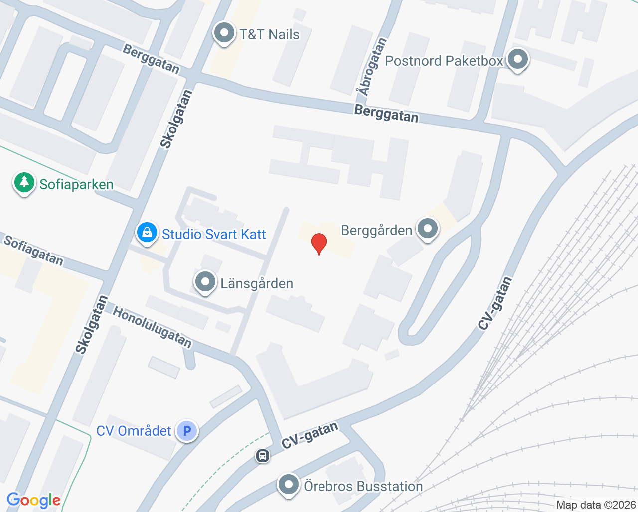 Karta till Psykiatriska DBT-mottagningen Örebro
