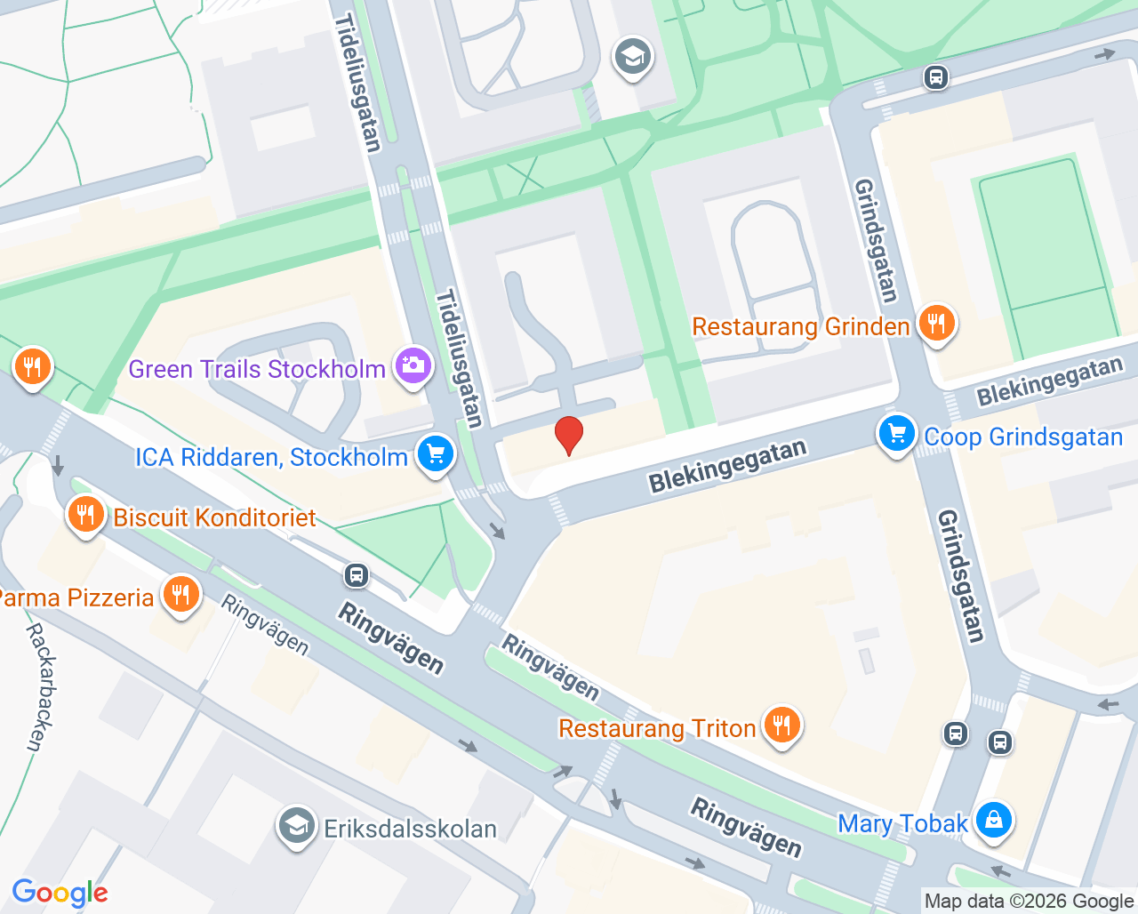 Karta till Dyslexilogopederna Södermalm