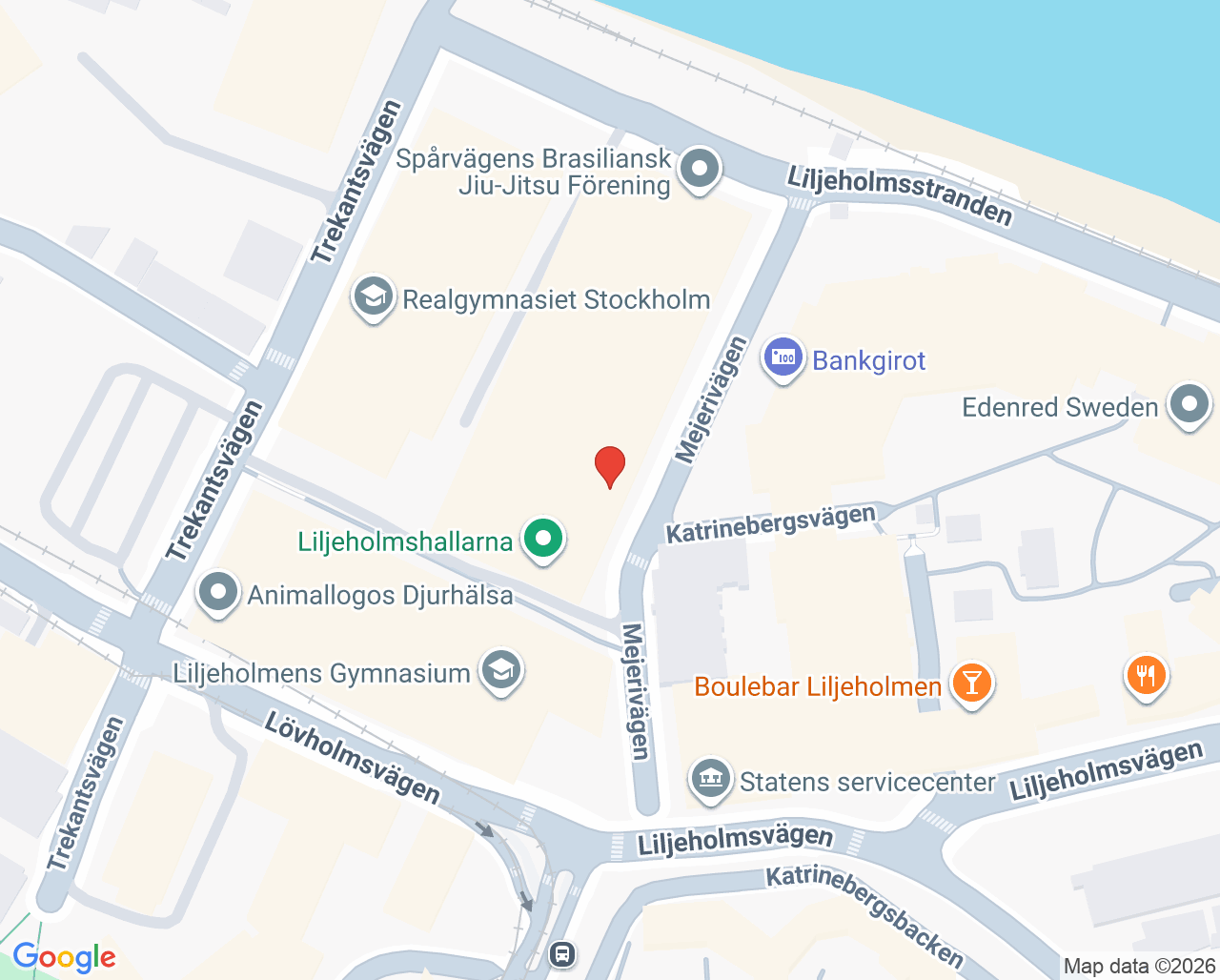 Karta till Logopedbyrån Dynamica Liljeholmen