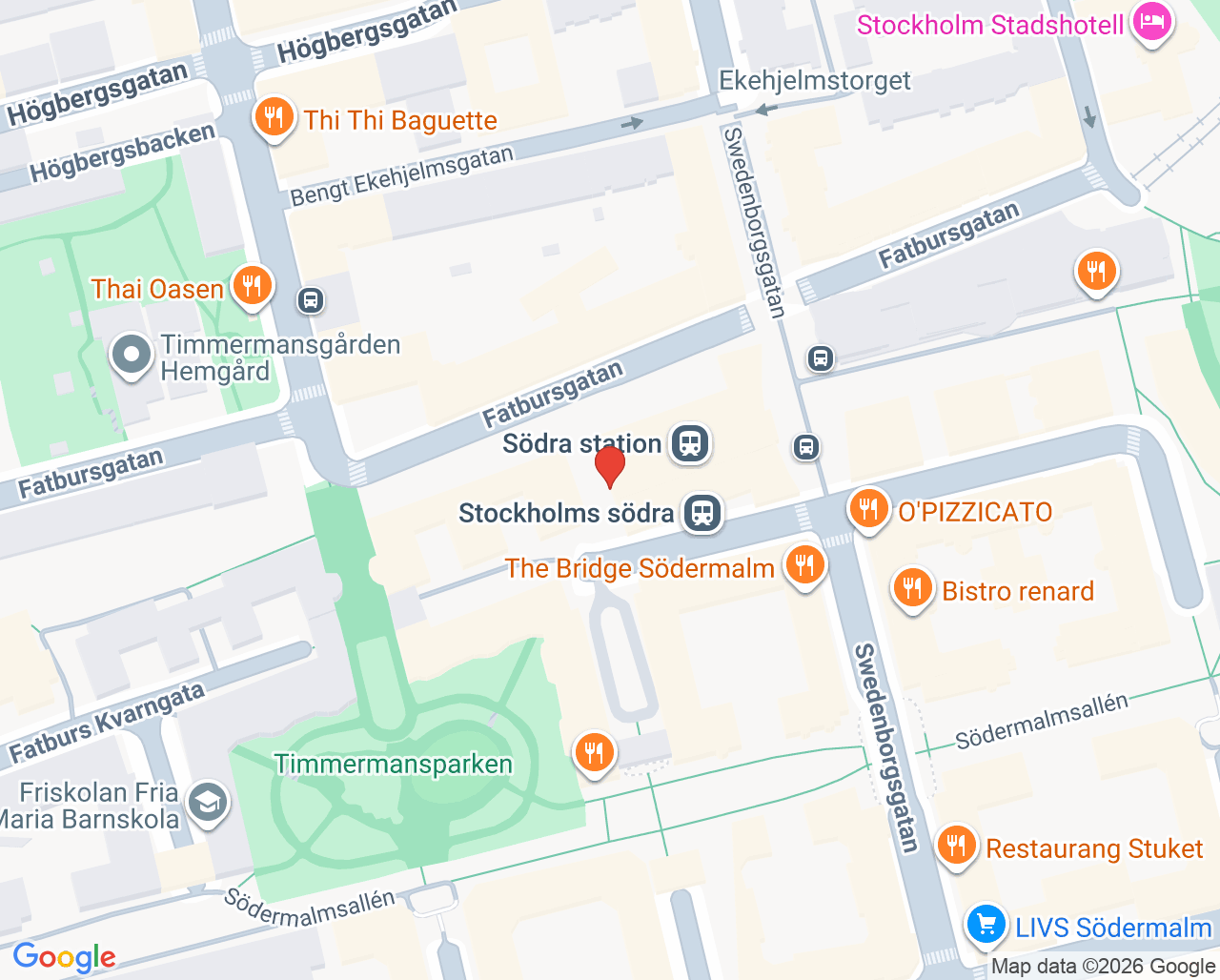 Karta till Mammografi - Bröstcentrum, Södersjukhuset